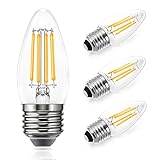 Amplia aplicación: La C35 E27 bombilla LED casquillo fino tiene muchas opciones para aplicar. Particularmente ideal para iluminación decorativa como candelabros, lámparas de mesa y apliques, etc.