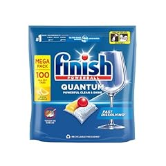 Finish Quantum Infinity Shine Pastiglie per lavastoviglie Bulk | Profumo: limone | Dimensioni: 100 pastiglie per lavastoviglie | Per Sparkling Clean (Lemon)