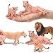 ONEST 7 Pieces Lion Figurines Animals Figures Family Set Educational Figurine Cake Toppers Christmas Birthday Gift