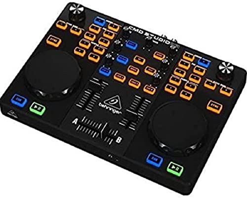 Behringer CMD STUDIO 2A Ultra-Portable Dual-Deck DJ MIDI Controller with 4 Channel Audio Interface