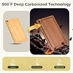 Bamboo Cutting Board for Kitchen, 3-Piece Set with Juice Grooves, Side Handles & Non-Slip Mats – Durable Bamboo Chopping Board for Meat, Vegetables and Fruits - Image 3