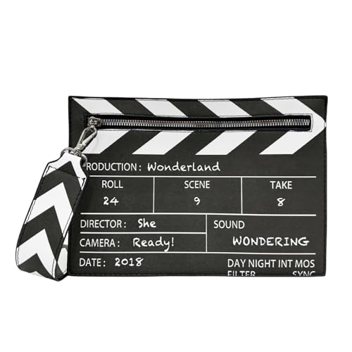 Clapperboard Design Crossbody Bag Cute Clutch Purse for Women Fun Shoulder Handbag Envelope Wallet