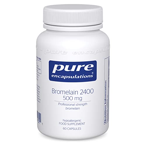 Pure Encapsulations - Bromelain 2400-500mg GDU per Capsule - Hypoallergenic Professional-Strength Bromelain for Digestive Support - 60 Vegetarian Capsules