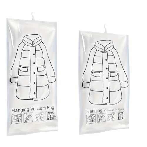 Qomcsrl Bolsas de Almacenamiento Al Vacío Compatibles para Ropa, Trajes y Chaquetas Que Ahorran Espacio.