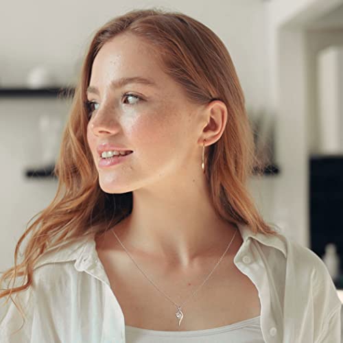 Collar con colgante en forma de corazón de plata de ley con circonita 4