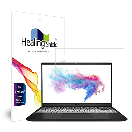 Healingshield XLV[tیtB Screen Protector Eye Protection Anti UV Blue Ray Film Compatible with MSI Modern 14