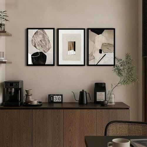 PicturePerfect Decor Minimalist Texture Wall Art, Sand Cream, 12x16Inch