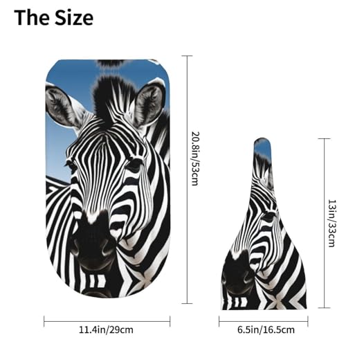 Zebra Printed Newborn Swaddle Blanket With Beanie Hat Set,Baby Swaddle Blanket,Newborn Soft Sleep Sacks For Boys Girls - Image 5