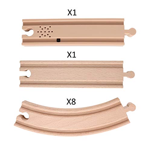 On Track USA Wooden Train Set Motorized Princess Fairy Town Train Set for Girls 40 Piece Wooden Train Set Battery Operated Singing Tracks and Accessories
