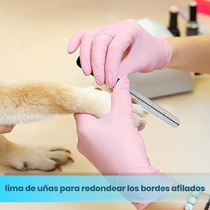 Cortauñas para Mascota - Perro, Gatos - con Protector de Seguridad - Lima - Acero Inoxidable - Protector de Seguridad, Mango Ergonómico Antideslizante - Apto también para Uso Profesional. - imagen 9