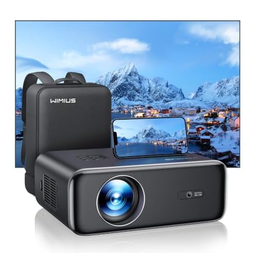 [Auto Focus] Projector with WiFi 6 and Bluetooth 5.2, 480 ANSI Projector 4K, WiMiUS P62 Native 1080P Outdoor Movie Projector, Auto 6D Keystone & 50% Zoom, Smart Home Projector for Phone/PC/TV Stick