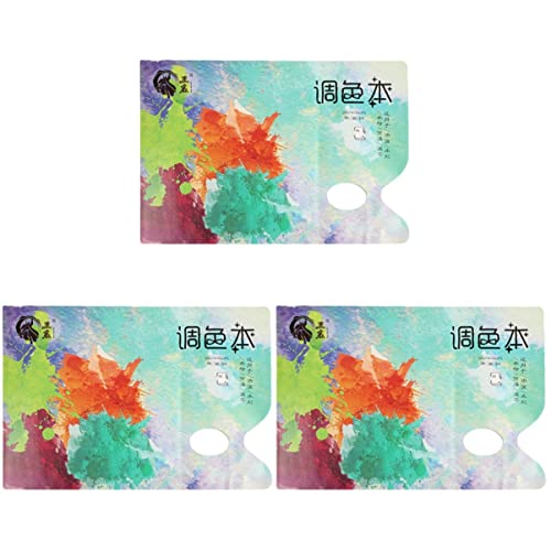 Ciieeo Ser de 3 Paleta de Papel Papel Pintura Pad Mezcla de Pintura Paleta Desechables Pintura Pad Paleta Pintura Pad Cover