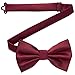 Produktbild DonDon Fliege Herren handgefertigt Seiden-Look 12 x 6 cm Fliege Bordeauxrot