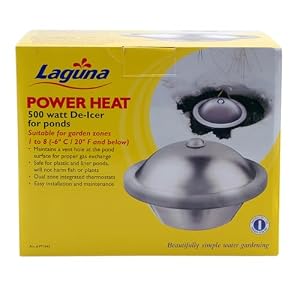 Laguna PowerHeat 500-Watt Pond Heater for Outdoor Ponds with Fish – Thermostat-Controlled De-Icer, Safe for Plastic & Liner Ponds, Stainless Steel, 22 ft Cord Laguna PowerHeat 500 Watt Pond Heater for Outdoor Ponds with Fish–Thermostat Controlled De Icer Safe for Plastic Liner Ponds Stainless Steel 22 ft Cord