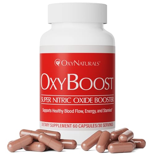OxyBoost Nitric Oxide Supplement for Men & Women - Supports Circulation Promotes Wellness Vitality Mental Clarity & Improved Circulation - Natural Formula with Vinitrox - 60 Capsules (Pack of 1)