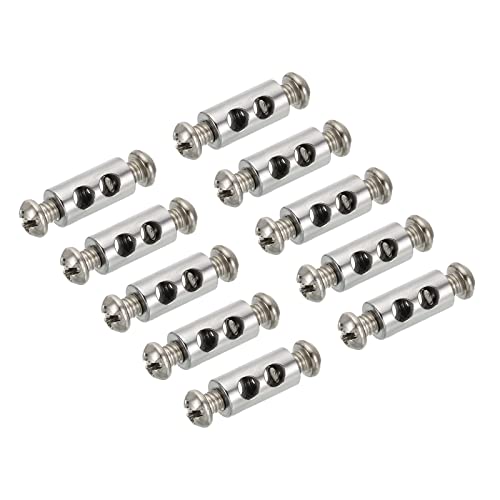 PATIKIL 7x14mm Wire Rope Clips, 20 Pcs Steel Cable Clamps 3.2mm Double Holes Wire Lock Rope Fittings Clip with M4*0.7 Screws for Cable