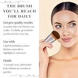 Kabuki Angled Makeup Brush for Powder, Cream, Liquid Foundation, Sunscreen, Blush Blending & Bronzer - Professional Full Face Make Up Brush - Vegan & Cruelty Free - Image 5