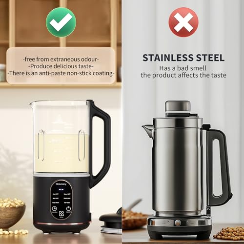 Holumany Nut Milk Maker, 35oz Automatic Milk Maker for Homemade Almond, Oat, Soy Milk, Plant-Based Milk and Non-Dairy Beverages, Milk Maker Machine with Delay Start/Keep Warm/Self Clean/Boil Water by Holumany - Used condition - Image 9