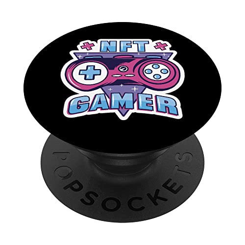 NFT Gamer - Crypto Cryptocurrency Video Game Gaming Quote PopSockets Swappable PopGrip