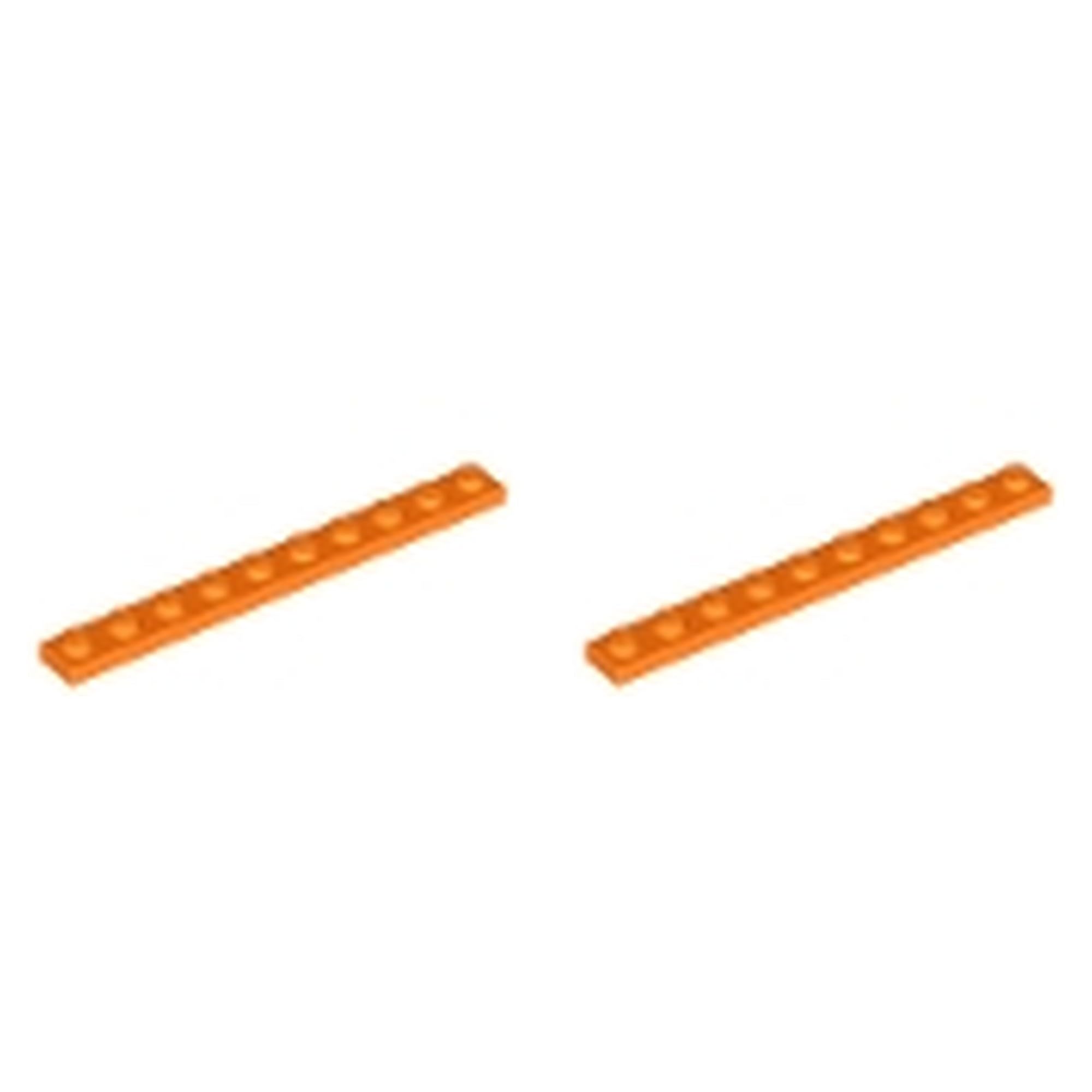 LEGO Plate 1 x 10, Part 4477 (Orange, 2, count)