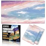 ANGSYLTH Fluorescent Light Covers - 4ft x 2ft Fluorescent Light Cover for Ceiling Lights, Magnetic Filters for Classroom, Office, Hospitals, Home (Sunset)