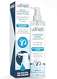 Spray Detergente per Apparecchi Acustici 150ml con Spazzola Integrata Udinett Igienizzante per Pulizia Auricolari Cuffiette Bluetooth Asciugatura Rapida Elimina Cerume Polvere e Batteri