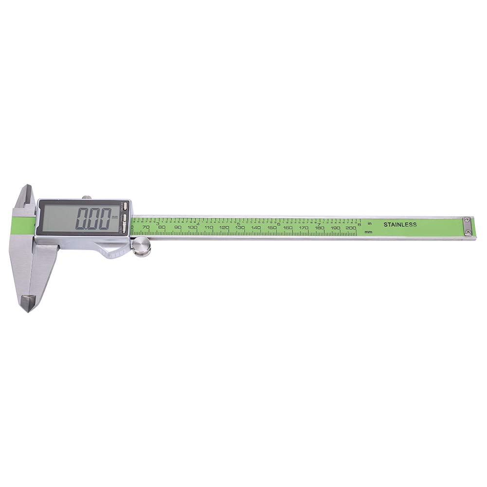 Suwmiarka cyfrowa, 150 mm/200 mm/300 mm, stal nierdzewna, wysoka wytrzymałość, dokładna elektroniczna linijka z dużym wyświetlaczem LED do pomiarów gospodarstwa domowego / majsterkowiczów (200 mm)