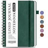 【Strong Spiral】Our lined spiral journal notebook is built to last with a sturdy metal twin-wire binding and a tough hardcover, easy-to-turn pages and keeps pages attached reliably, it’s the perfect notebook for journaling, taking notes and planning. ...