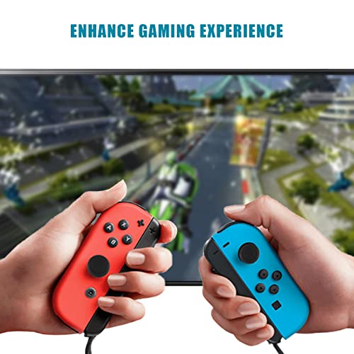 TOYMIS 2 Packs Wrist Strap for Switch Joycon, Replacement Accessories with Joystick Grip Cap Adjustable Elastic Controller Wristband for Joy Con Controller (Black) - Image 4
