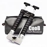 CooB Aluminium Dual Color Hand Kit Bait Mold Injector 2X 1.5 oz / 2X 45 ml for Soft Plastic Plastisol Fishing Forms Lure Tackle DIY Making with Locking Nozzles