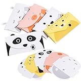 invitacion fiesta fluor EXTERIOR: Presenta 5 tipos de diseños de Conejo animal, Panda, Oso blanco, León, Lechón en las cubiertas de las tarjetas.