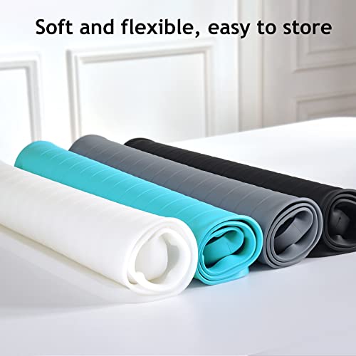 AECHY Dog Mat for Food and Water, Silicone Dog Food Mat with Pocket for Catches Spill and Residue, Multiple Sizes, Colors Dog Feeding Mat, Non Slip Cat Dog Water Bowl Mat with High Edges Cat Food Mat