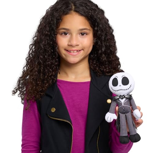 Disney Tim Burton's The Nightmare Before Christmas Small 8.5-inch Plush Jack Skellington Stuffed Animal, Kids Toys for Ages 3 Up by Just Play