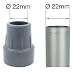 Cantidad 2x 22mm Conteras Virolas De Goma Para Muletas Y Bastones -...