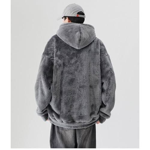 Qozys Fluffy Hoodie with Pockets,Unisex Winter Warm Fashion Pullover Hoodies, Cozy Fluffy Hoodie,Winter Hoodie4