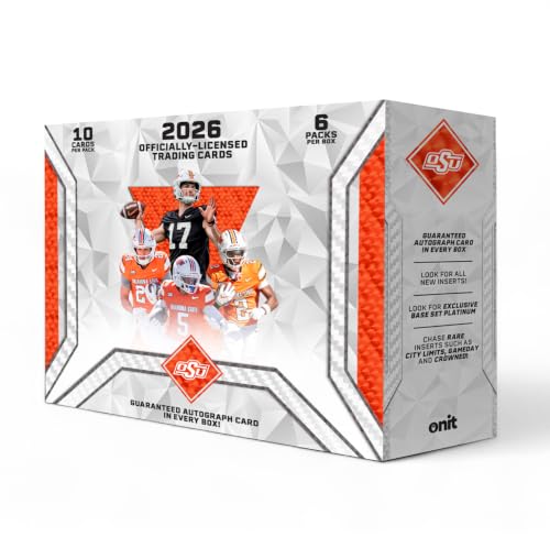 2026 Onit Signature Series College Football Platinum Hobby Box (6 Packs of 10 Cards) (Oklahoma State Cowboys)