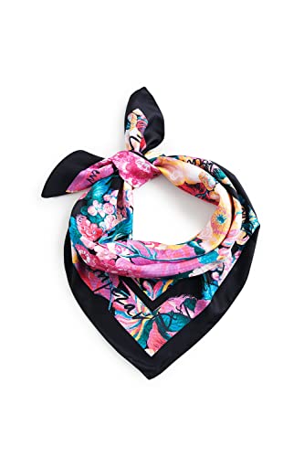 Desigual Scarf_Phantom 2000 Noir Ensemble d'accessoires d'hiver, Taille Unique Femme