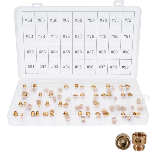 36-181 Carburetor Metering Main Jet Assortment Kit #64-99 (2 Each of Sizes) Fit for Holley Carb 1/4-32 Gas Main Carburetors 2010 2300 4010 4011 4150 4160 4500 Models