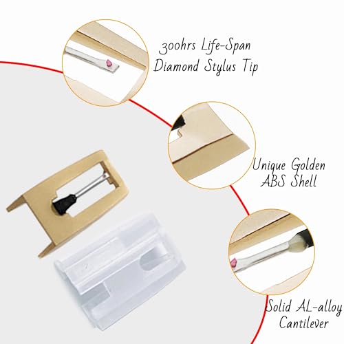 Record Player Needles, Turntable Stylus Record Needles Replacement for Crosley, 1byone, Boytone, LP&No.1, Victrola, and Jensen Vinyl Record Players(Pack of 3) - Thumbnail 2
