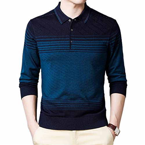 Pull décontracté homme en tricot rouge à col rabattable taille XL