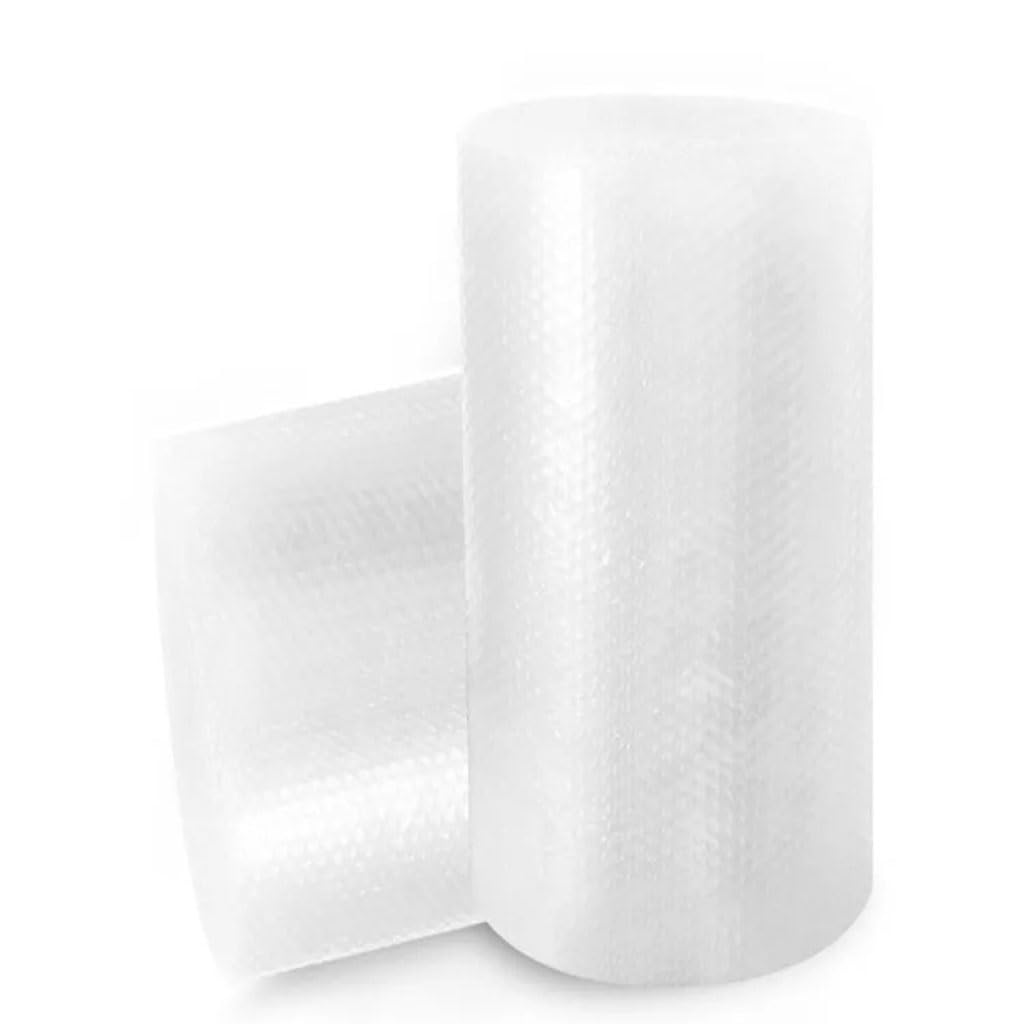Stoßfeste Doppellagige Luftpolsterfolie, Rolle, Zerbrechliche Verpackung, 15–100 cm | Luftzellen dämpfen Aufprallschutzteile. Leichte, wiederverwendbare Abreißstreifen(W 20cm x 10m)
