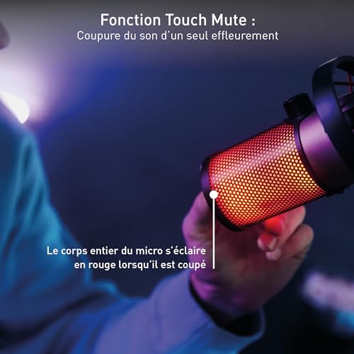 Microphone USB CHERRY UM 9.0 Pro RGB micro gaming compatible PC Mac PS5 noir - 6