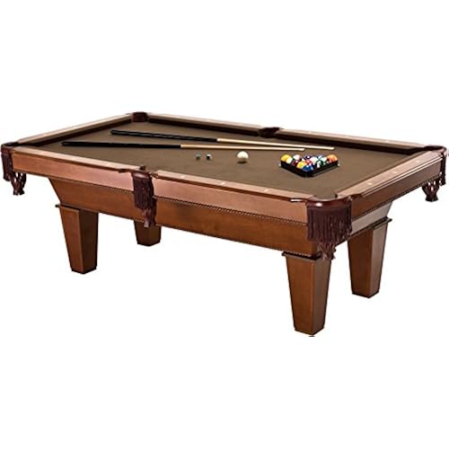 Fat Cat Frisco 7.5 Foot Pool Table, Billiard Table with Accuslate Surface, K66 Bumpers, Oak Finish, Includes Cues and Balls