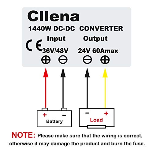 Cllena 36V/48V to 24V DC/DC Buck Converter, 60A, 1440W, Waterproof by Cllena - Image 7