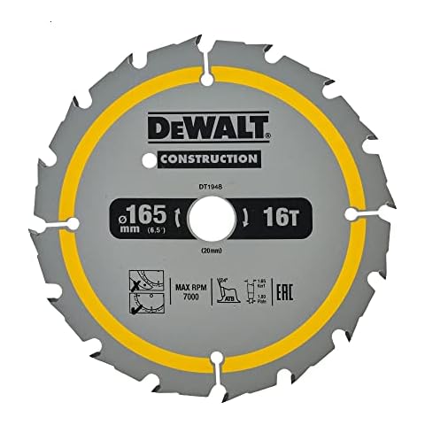 DeWalt dt1948 cuchillas sierra circular 165/20 mm 16 WZ, 6 unidades Cover