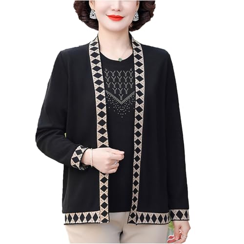 Conjunto de punto para mujer mayor que alivia la molestia de vestirse cada día