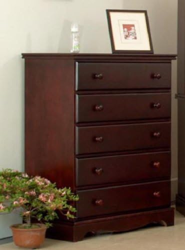 Eden Baby Savannah Collection 5-Drawer Chest, Cherry