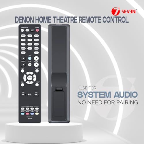 Image of 7SEVEN Compatible for Denon Home Theatre Amplifier Sound System Remote Control of RC-1192 and Replacement Remote for AVR-X3100W AVR-S910W Model