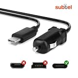 subtel® Ładowarka samochodowa USB C typ C 2.4A kompatybilna z Nintendo Switch/Switch Lite/Nintendo Switch Pro Controller, 5V - kabel 1,1 m Auto Charge 12V / Ciężarówka 24V