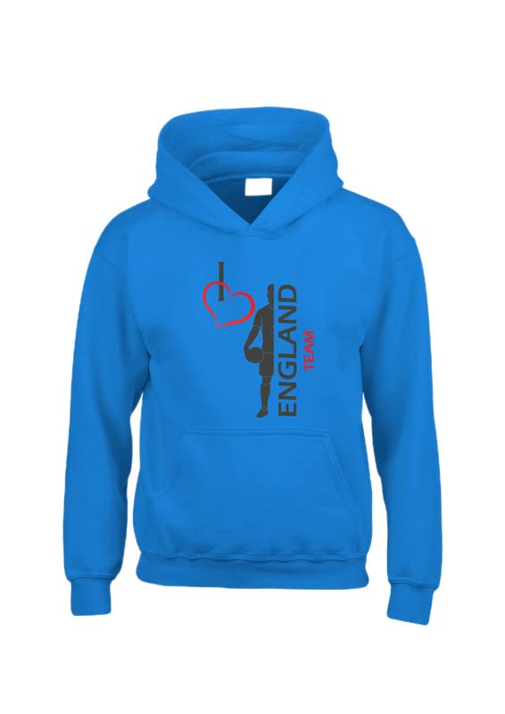 Sweat à capuche Angleterre Edward Sinclair bleu saphire XXL cadeau idéal pour fan
